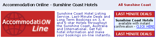 Online Accommodation Sunshine Coast - Last Minute & Discount Reservations